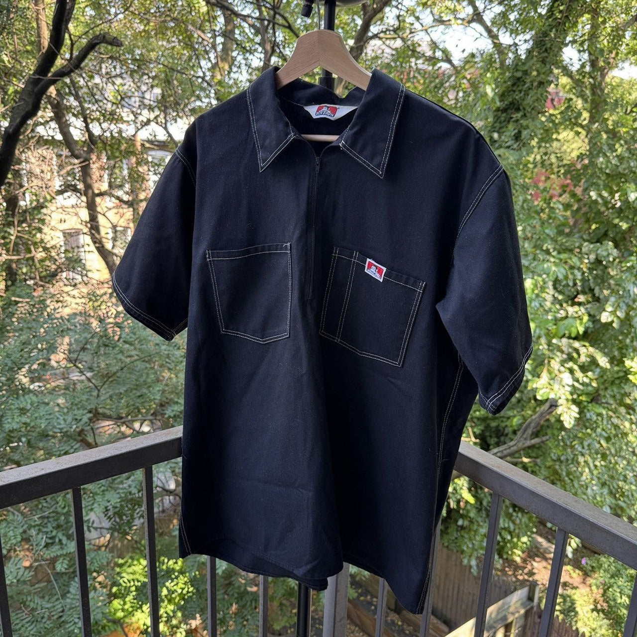2000s Ben Davis Zip Up Garage Work Shirt