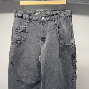 JNCO Big Rig Faded Black Denim Skater Y2K Jeans