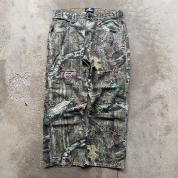 2000s MOSSY OAK BAGGY CAMO CANVAS PANTS 34