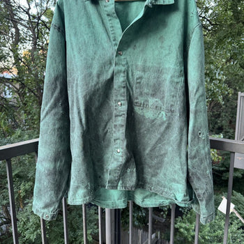 1990s Thrashed Faded Distressed Canvas Dirty Work Jacket