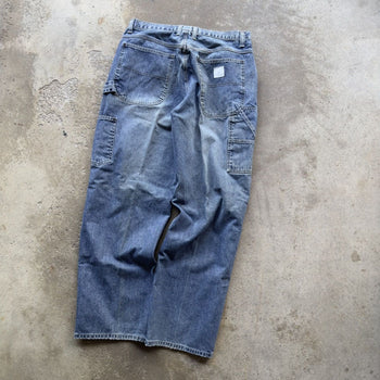 2000s AE SUPPLY FADED MUD WASH DENIM CARPENTER SKATER JEANS