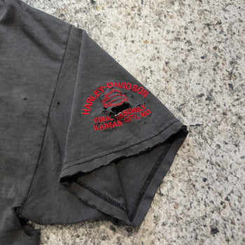 1990s Harley Davidson Thrashed Faded Washed Tee