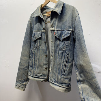Vintage 1980s Levi's Faded Distressed Denim Trucker Jacket