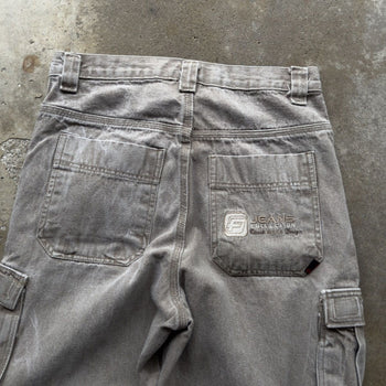 2000S FUBU BAGGY TAN DENIM CARGO SKATER JEANS