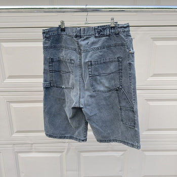 2000s Y2K Faded Thrashed Distressed Black Skater Shorts