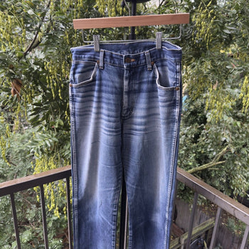 1980s Faded Distressed Wrangler Work Jeans