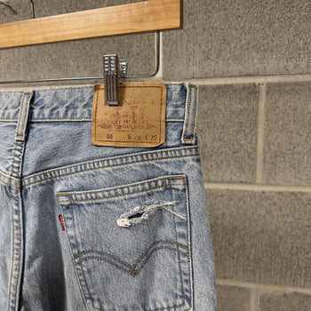 1990s Levi’s Thrashed Faded Distressed Flare Jeans