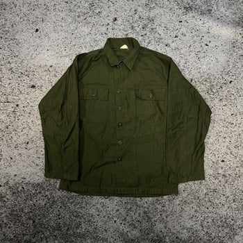 1960s Vietnam OG 107 Sateen Army Fatigue Shirt