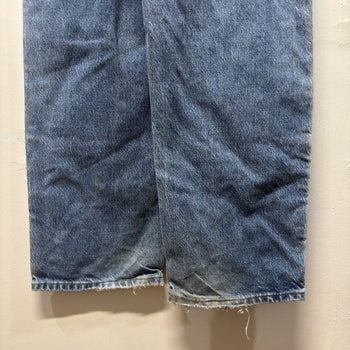 Vintage 1990s Made in USA Carhartt Faded Denim Double Knee Carpenter Pants