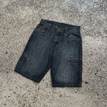 Pantalones cortos vaqueros estilo skater con bolsillos cargo de Kikwear, años 2000, Y2K