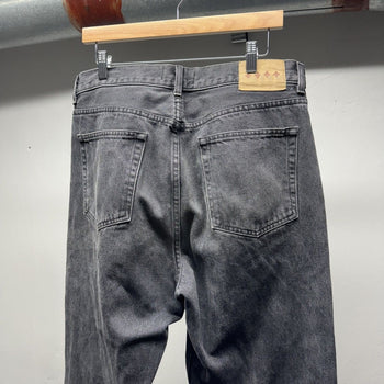 Bare Knuckles Black Faded Washed Serge Bootcut Jeans