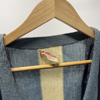 Vintage 1960s McGregor Striped Acrylic Cardigan Sweater
