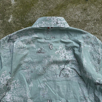 THOM BROWN GREEN COTTON POPLIN TOILE SHIRT