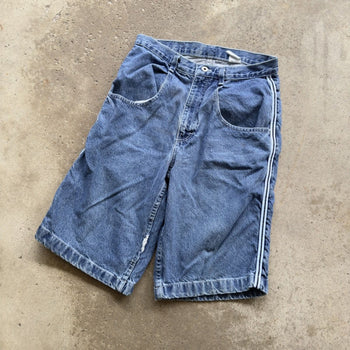 1990S/2000S Y2K BAGGY SKATER DENIM TRACK JEAN SHORTS JORTS