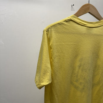 Vintage 1980s Faded Pale Yellow Short Track Racing Tee