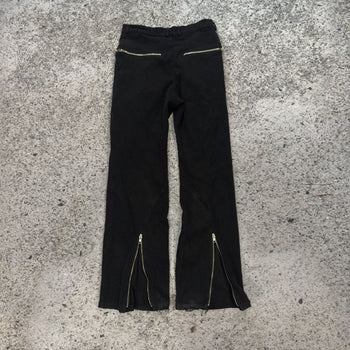 Pantalones de bondage con cremallera de rayón y viscosa Moleskine de Ambivalence Online
