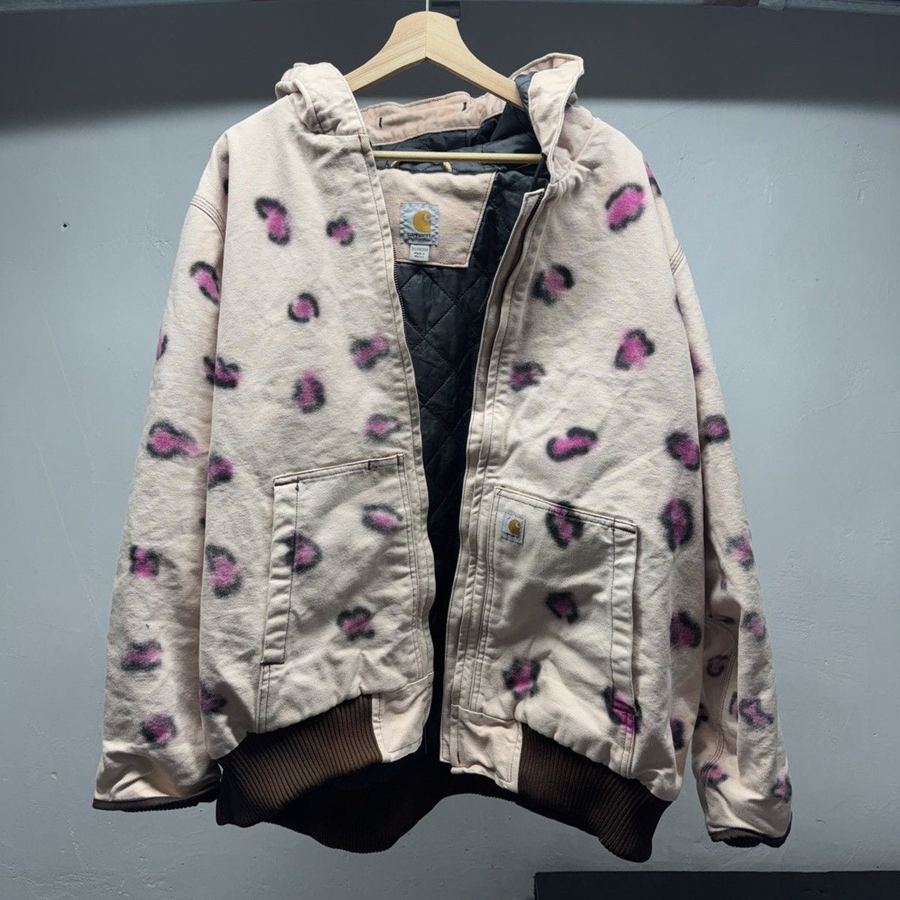 Carhartt Custom Leopard Print Heavyweight Work Jacket