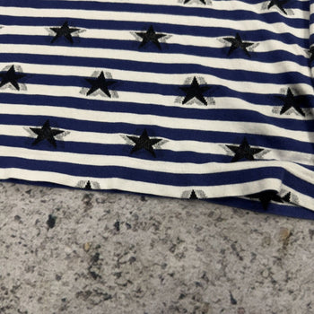 Comme des Garçons Japan Blue White Striped Star Longsleeve