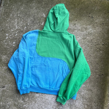 ERL SWIRL HOODIE GREEN BLUE