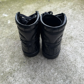 Saint Laurent Paris 2015 Hedi Slimane SL10H Embossed Crocodile Leather High Top