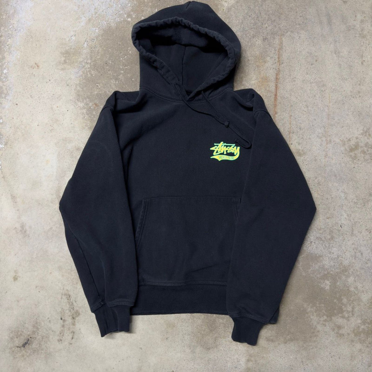 STUSSY WORLD TRIBE BLACK HOODIE