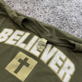 Camiseta de manga larga de doble capa Believer de los años 2000