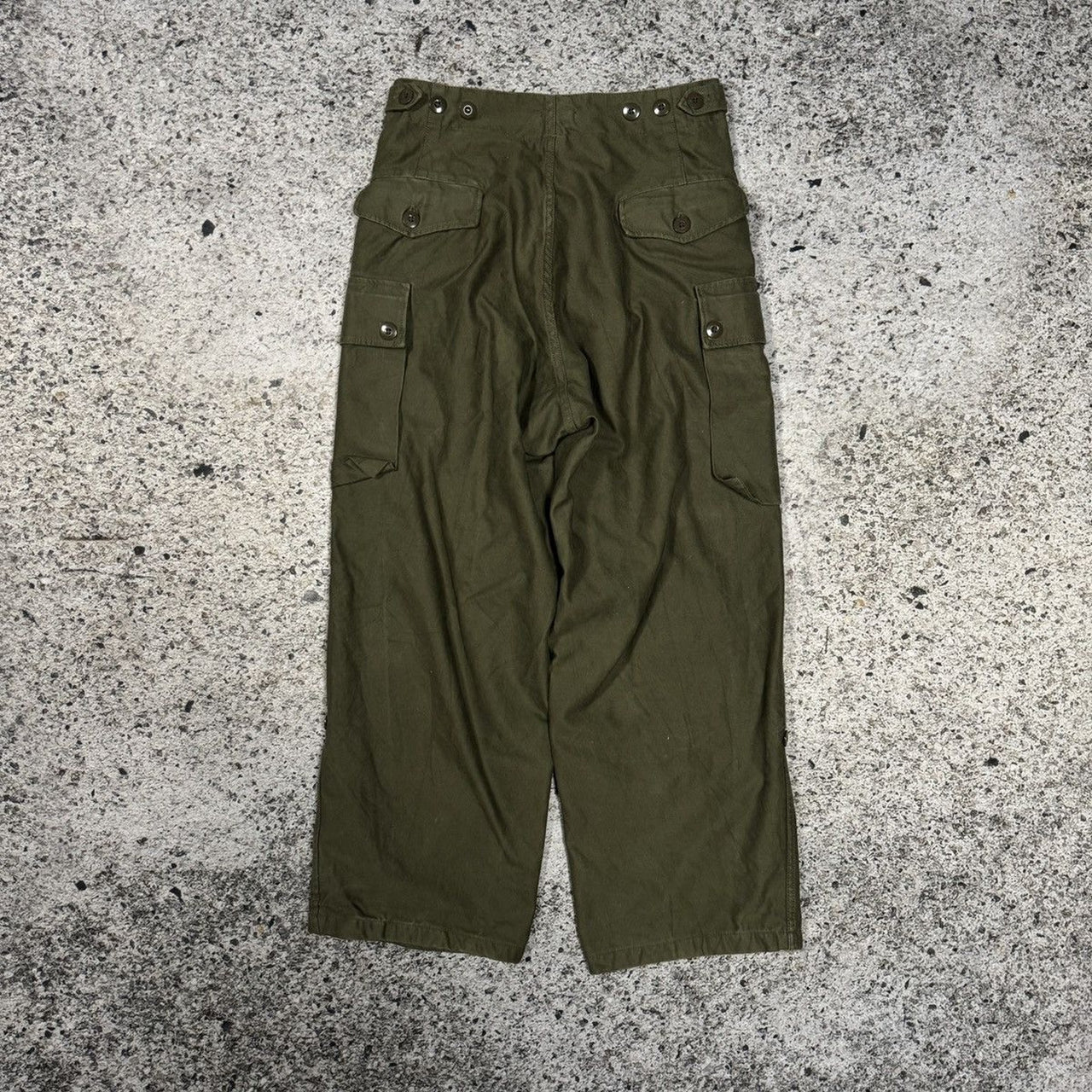 Pantalones cargo de lona de peso pesado del ejército holandés de los años 90