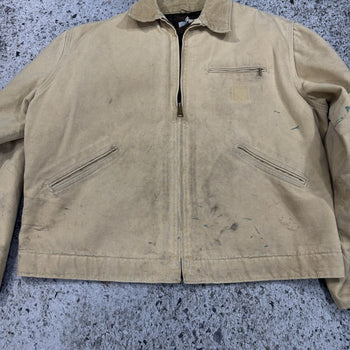 1990s CARHARTT THRASHED BLANKET LINED DETROIT JACKET