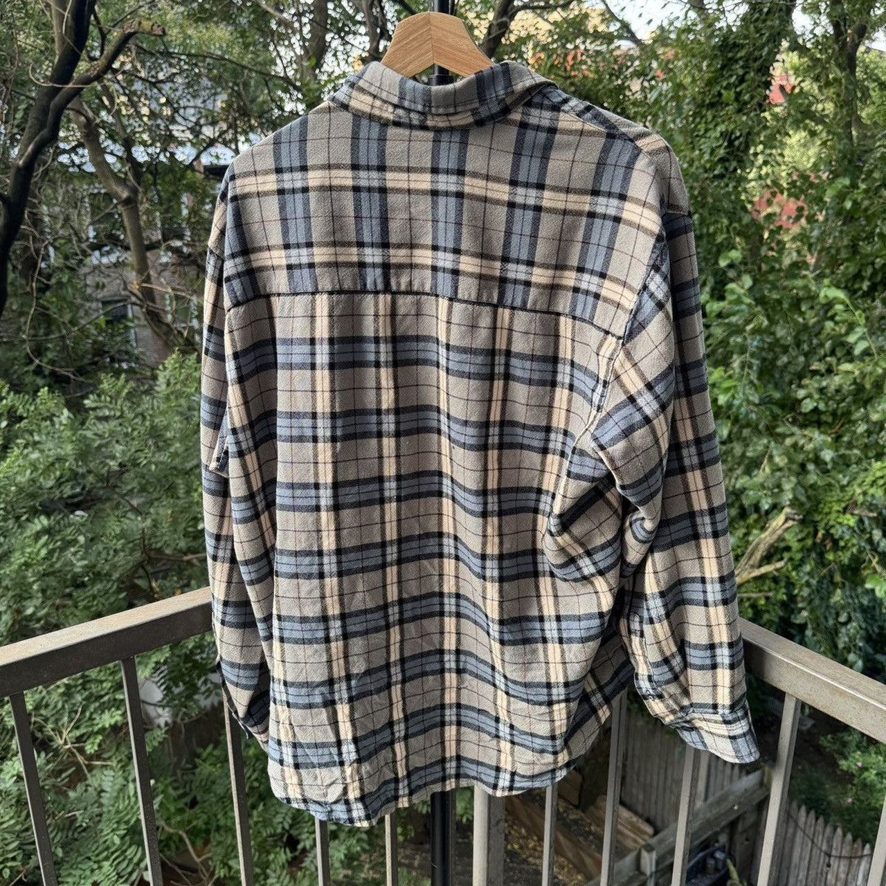 1990s Faded Plaid Flannel Shirt