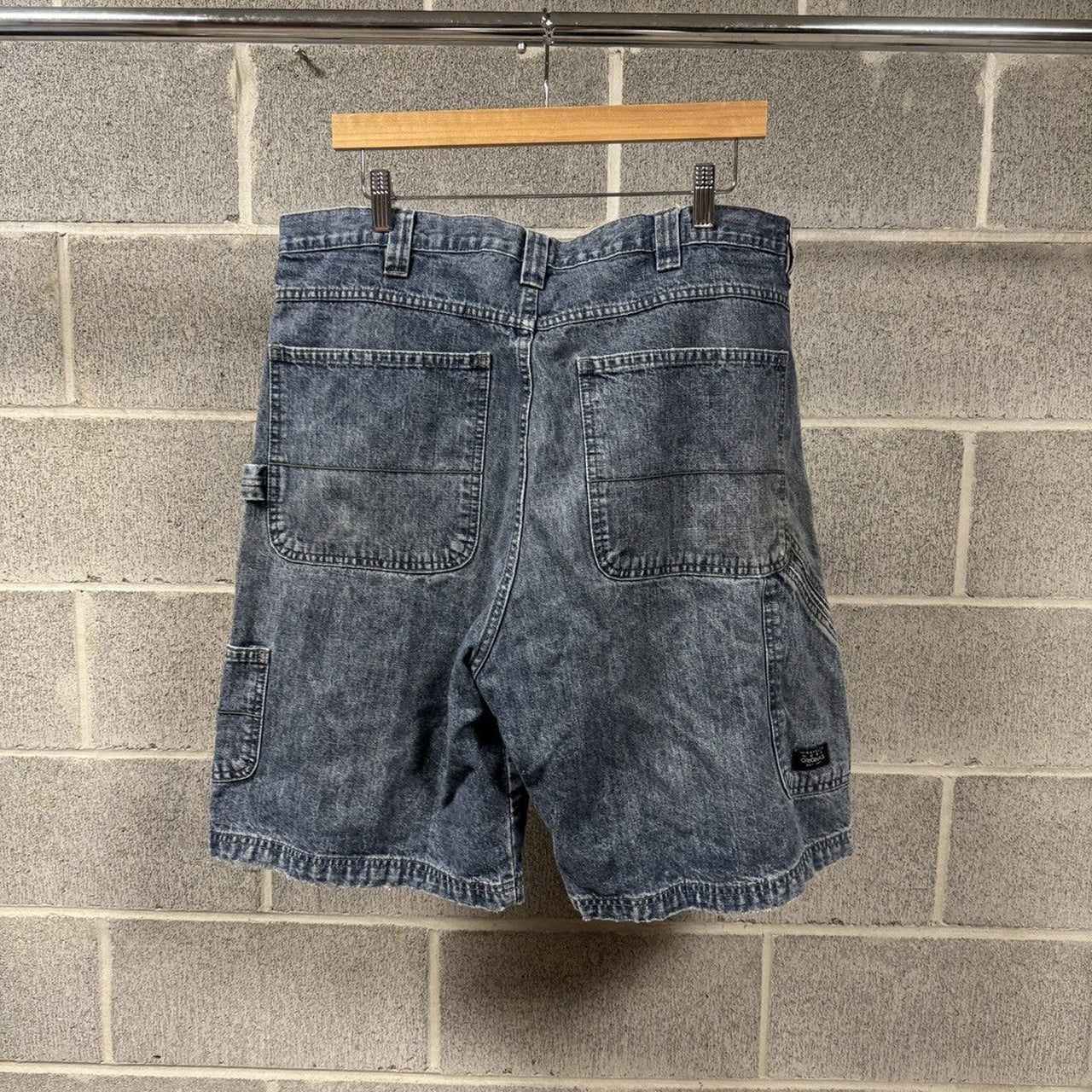 2000s Wrangler Thrashed Faded Distressed Denim Shorts