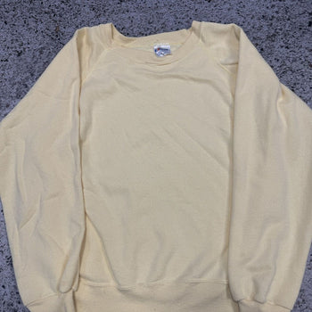 1980s Hanes Yellow Raglan Sweatshirt