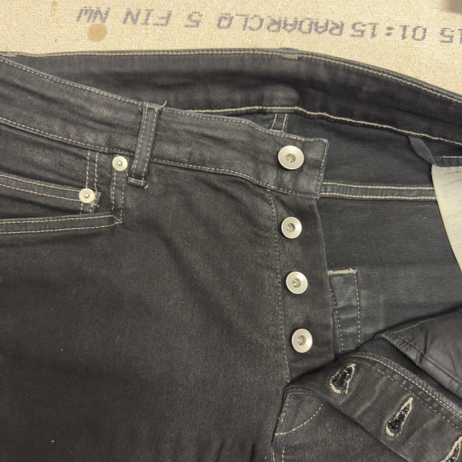 Rick Owens DRKSHDW Gethsmane 2021 Tyrone Cut Waxed Denim Jeans