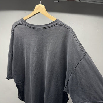 1990s Thrashed Faded Distressed Blank Black Tee