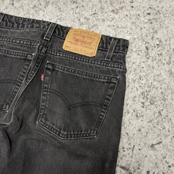 1990s Levi’s 550 Relaxed Tapered Faded Black Jeans
