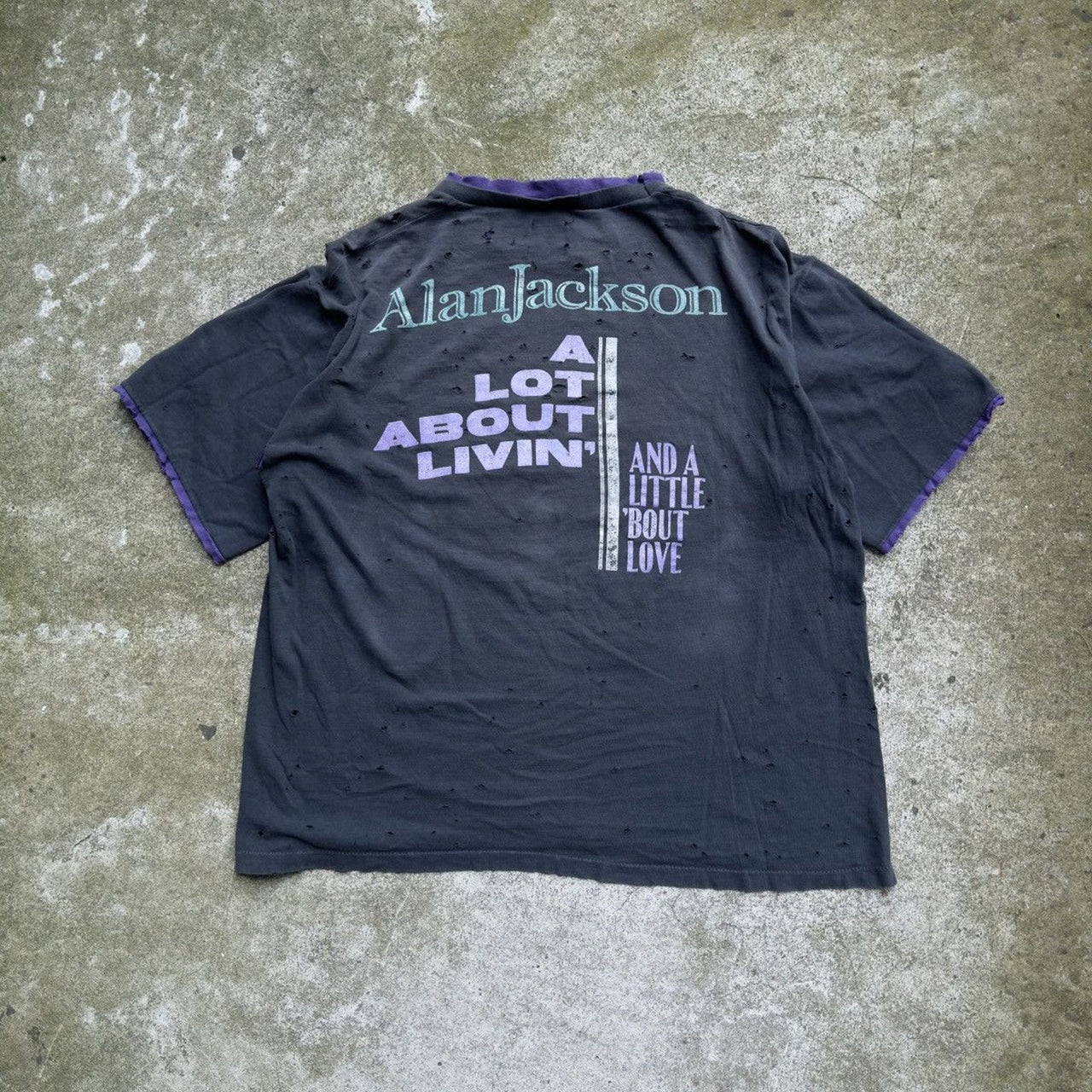 1990s ALAN JACKSON COUNTRY THRASHED DOUBLE FACED TEE