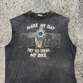 1990s Harley Davidson Faded Gun Tank