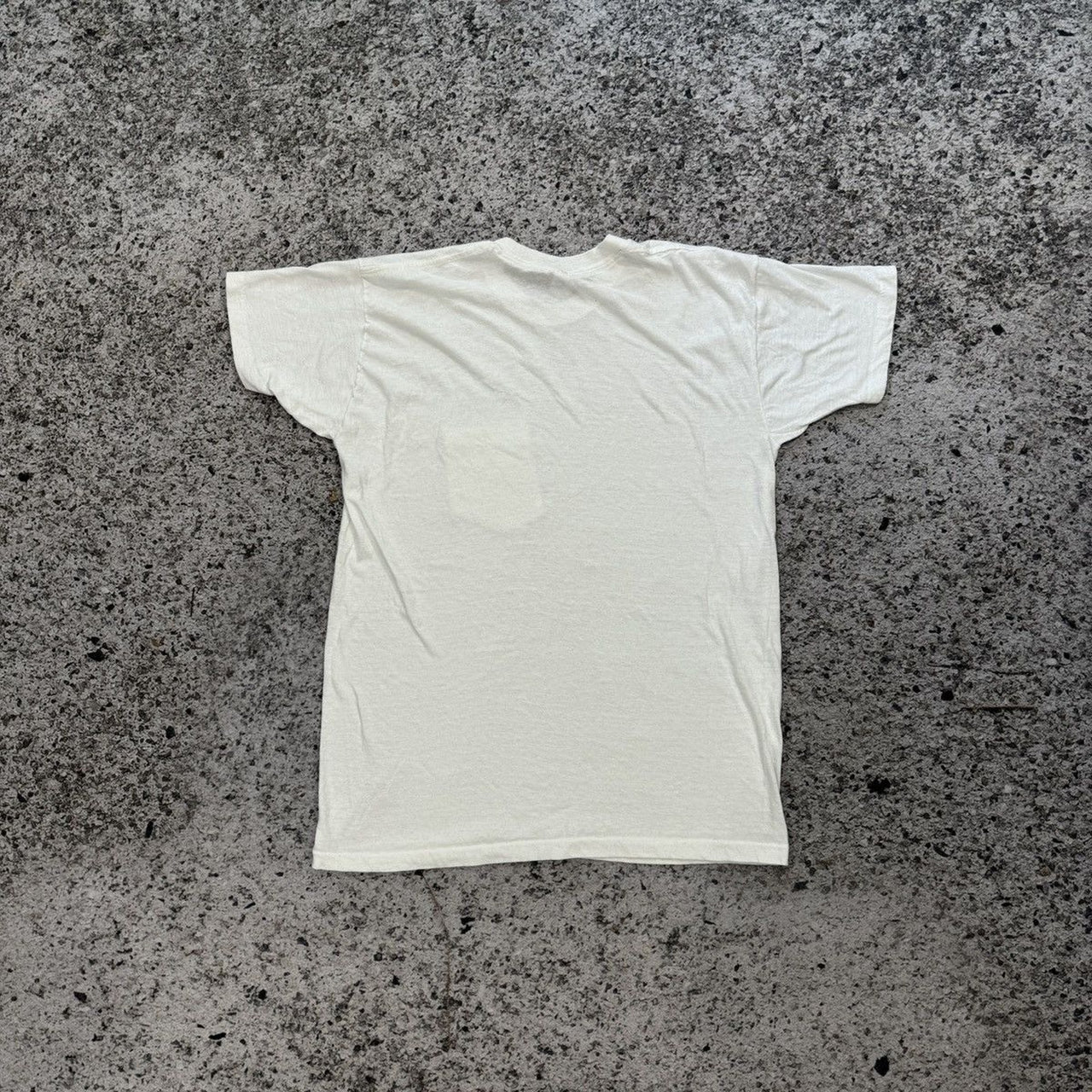 1960s Paper Thin White Blank Pocket Tee