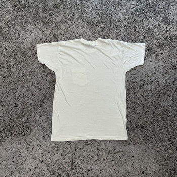 1960s Paper Thin Blank White Pocket Tee