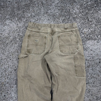 2000s Faded Thrashed Lee Dungarees Baggy Carpenter Pants