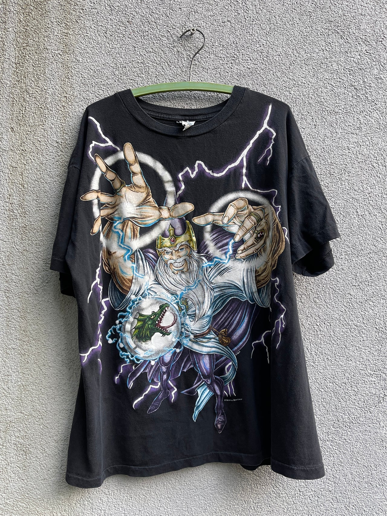 1990s AMERICAN THUNDER VIKING WIZARD TEE