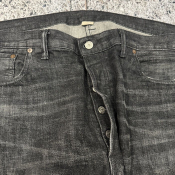 RRL SLIM JAPANESE SELVEDGE BLACK DENIM JEANS