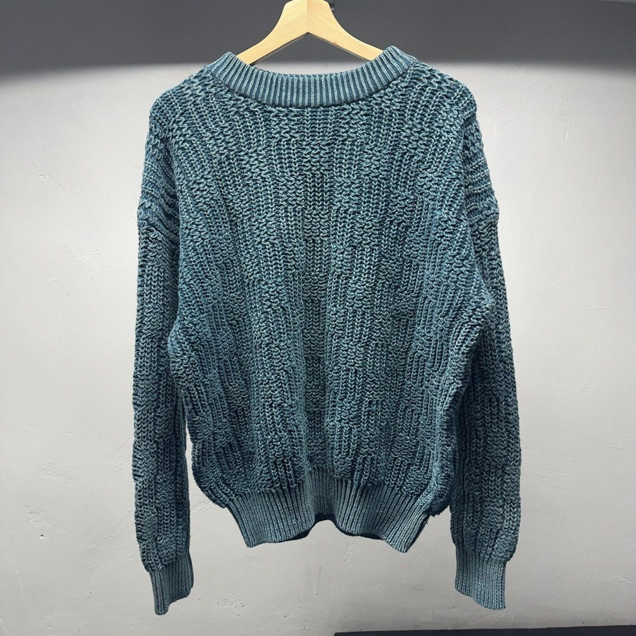 1990s Basketweave Loose Gauge Knit Sweater