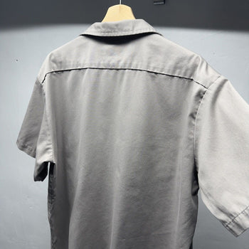 1990s Dickies Thrashed Faded Mechanic Garage Work Shirt