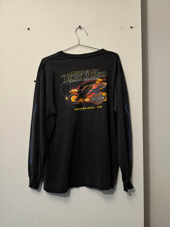 2000S HARLEY DAVIDSON LIGHTNING LONGSLEEVE POCKET TEE