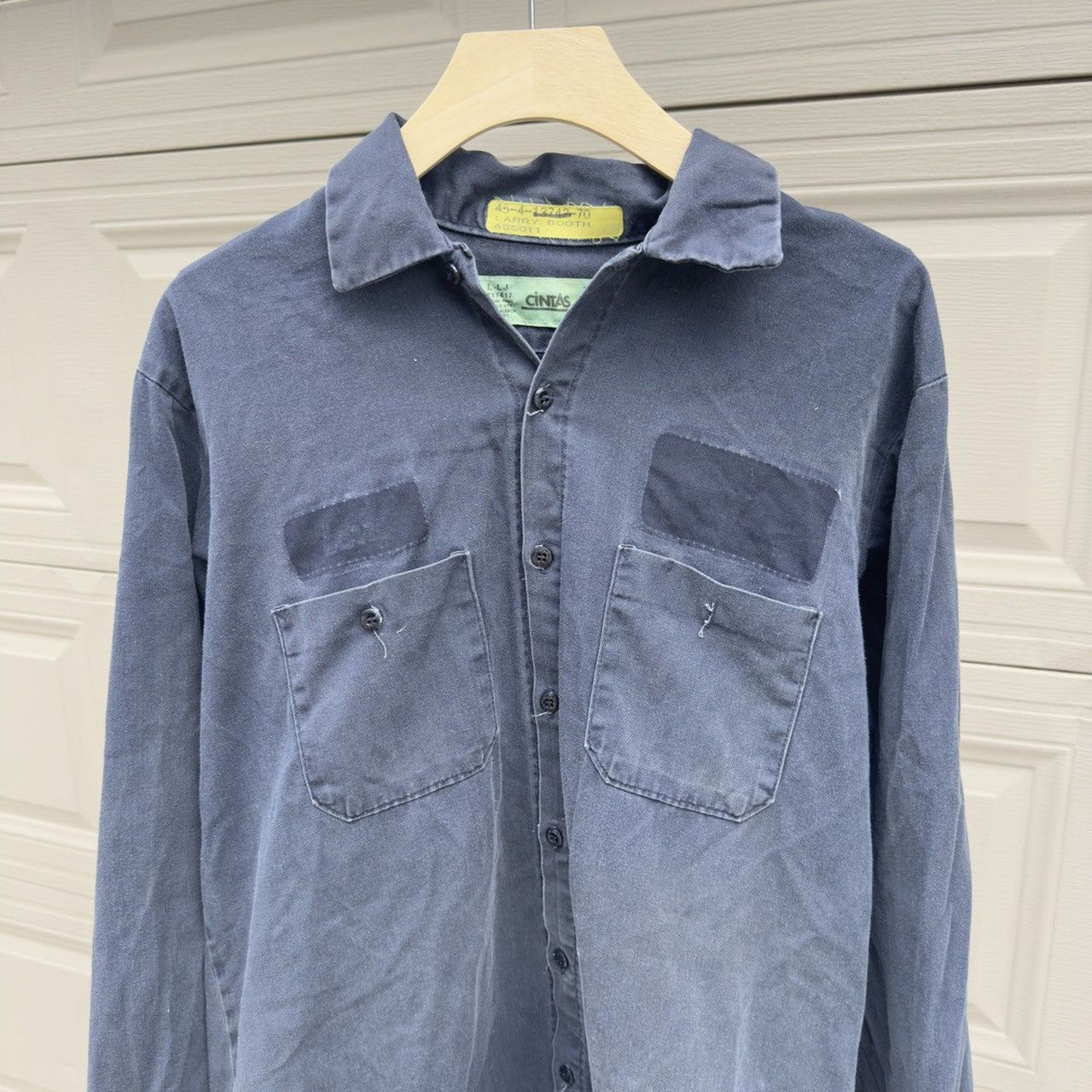 1980s/1990s Faded Thrashed Distressed Work Shirt