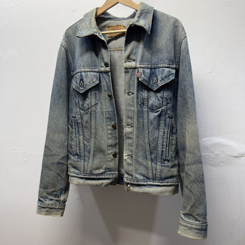 Vintage 1980s Levi's Faded Distressed Denim Trucker Jacket