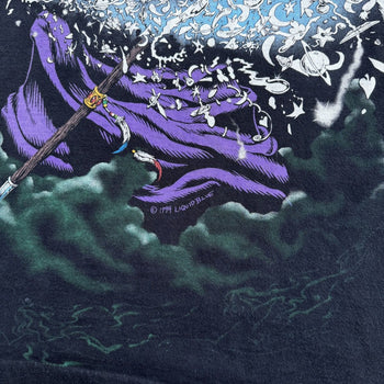 1990s LIQUID BLUE WIZARD ALL OVER PRINT TEE SHIRT XL