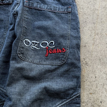 1990S/2000S Y2K OZOC BAGGY EMBROIDERED DENIM SKATER JEANS