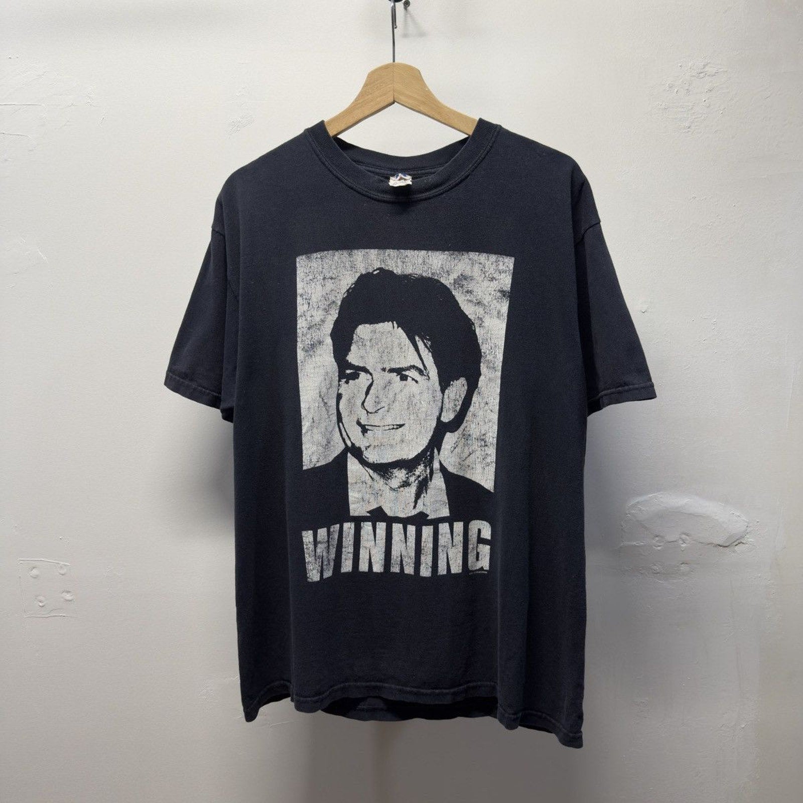 2011 Charlie Sheen Winning Tee Faded Distressed
