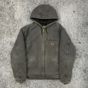 CARHARTT THRASHED FADED LINED HOODED JACKET